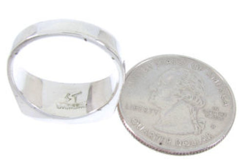 Southwestern Turquoise Opal Sterling Silver Ring Size 6-3/4 IS68075